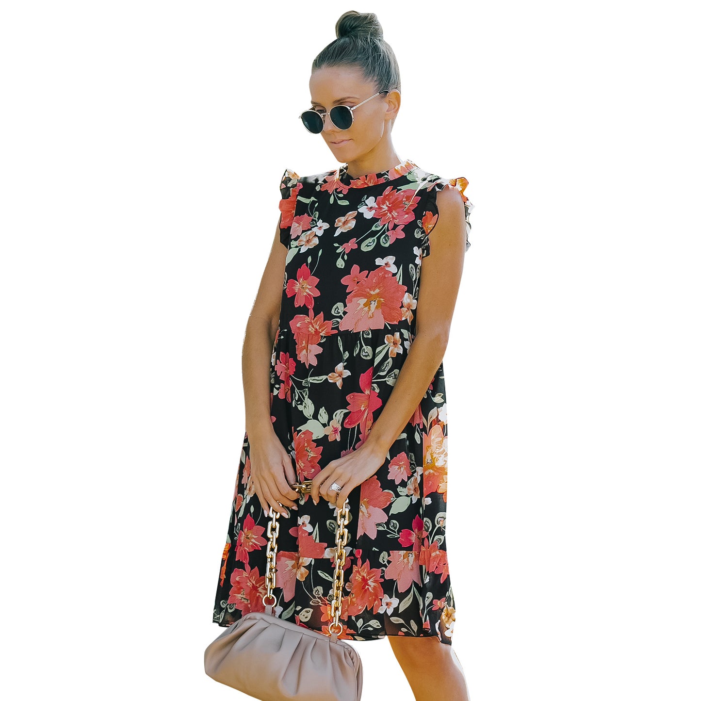 European And American Style Floral Skirt