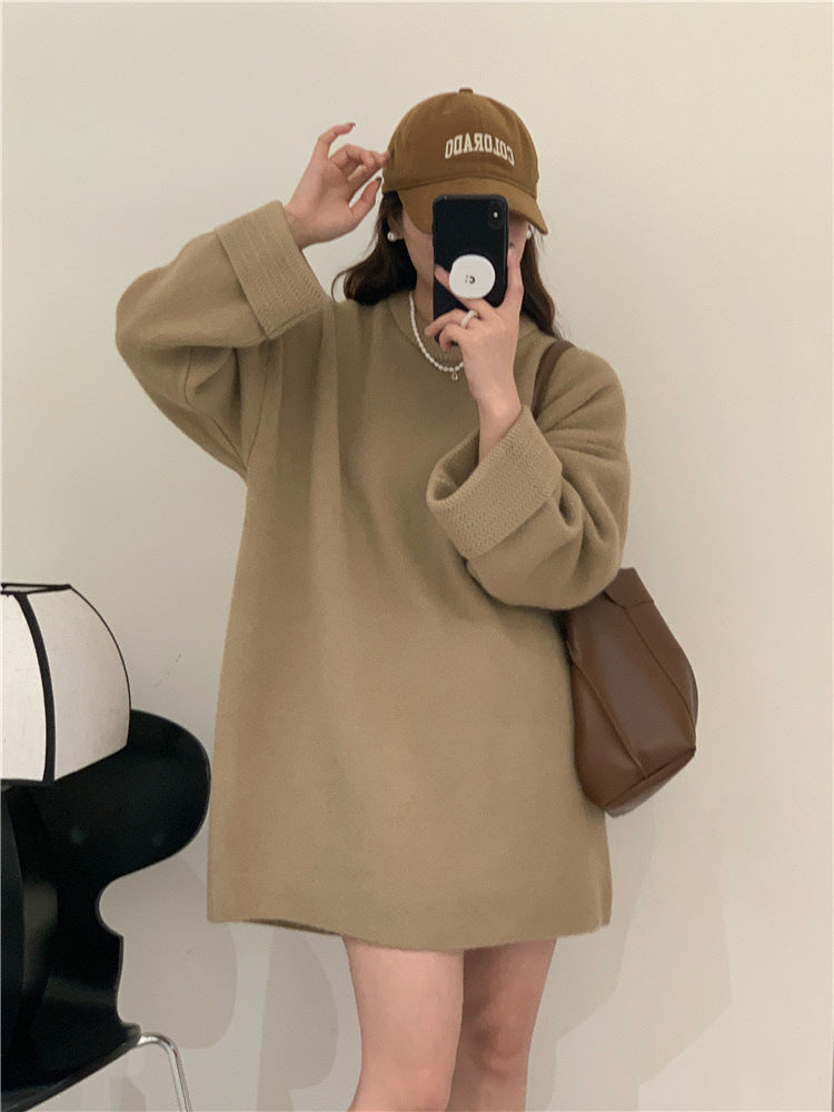 Medium Length Loose Thick Pullover Soft