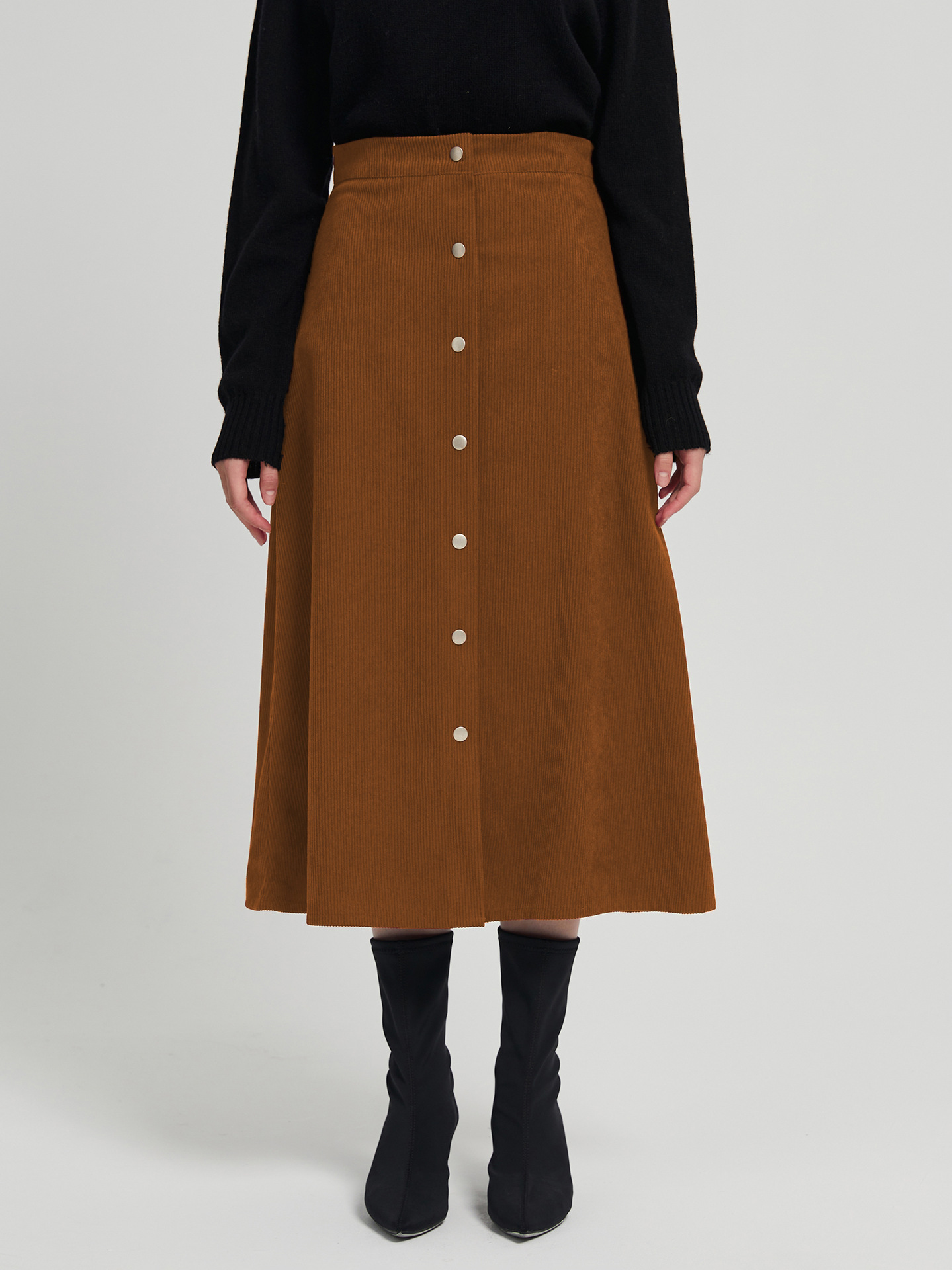 LIUBA Corduroy Skirt High Waist