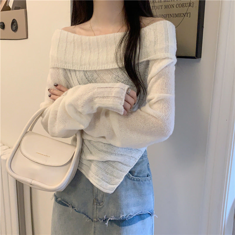 LIUBA Off-shoulder Irregular Sweater