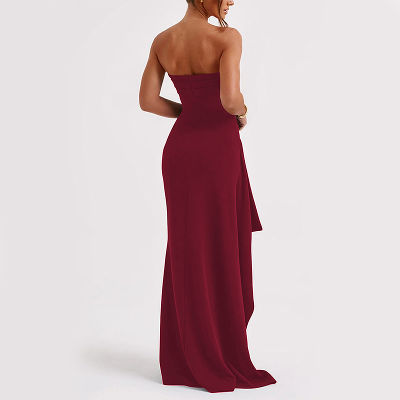 LIUBA Strapless Split Long Dress