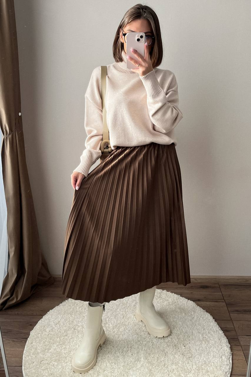 Casual Pleated Skirt