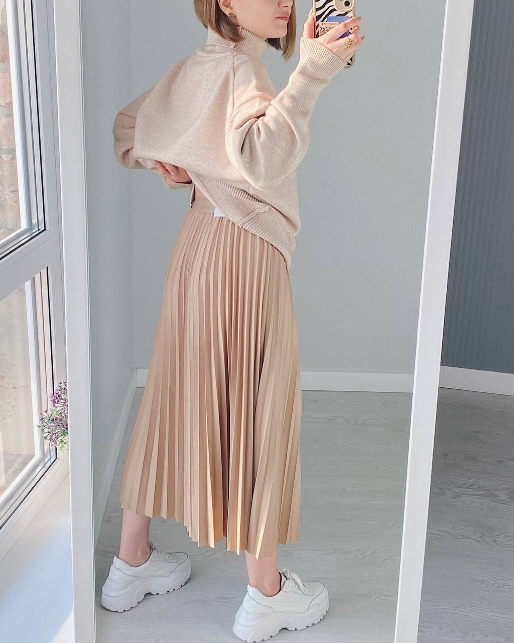 Casual Pleated Skirt