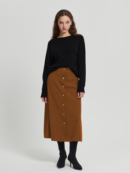 LIUBA Corduroy Skirt High Waist