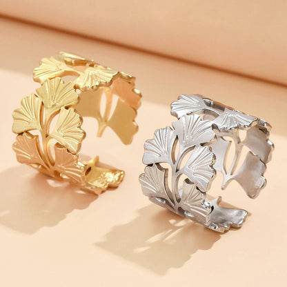 LIUBA High-grade Ginkgo Leaf Open Ring