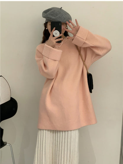 Medium Length Loose Thick Pullover Soft