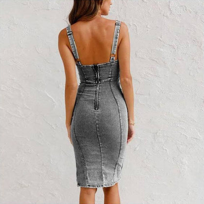 Denim Dress Casual Tight Slim Fit