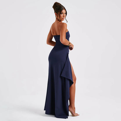 LIUBA Strapless Split Long Dress