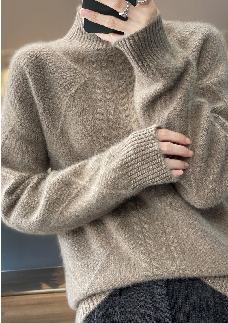 Thickened Half-high Collar Knitted Soft