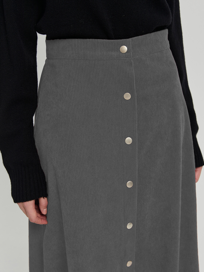 LIUBA Corduroy Skirt High Waist