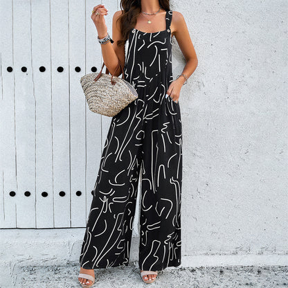 Jumpsuit Casual Loose Overalls With Pockets