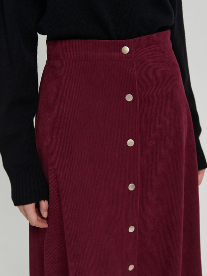 LIUBA Corduroy Skirt High Waist