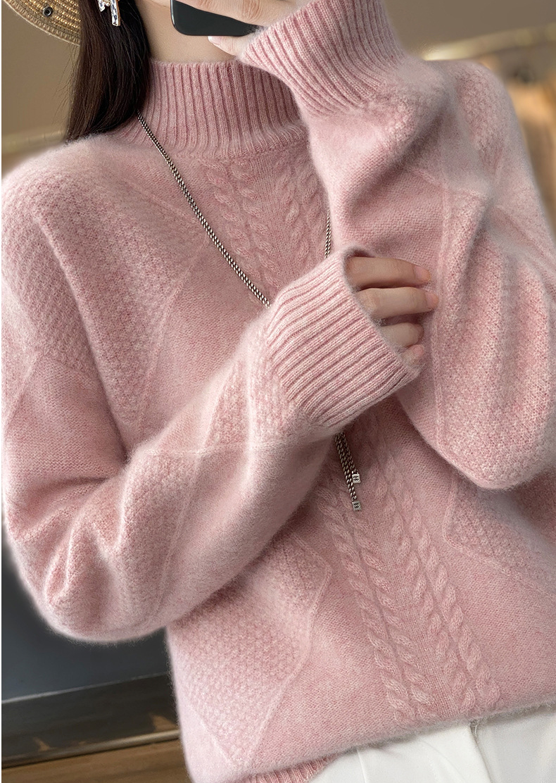 Thickened Half-high Collar Knitted Soft