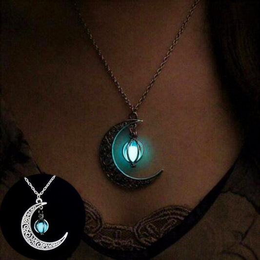 LIUBA Moon Natural Glowing Stone Pendant