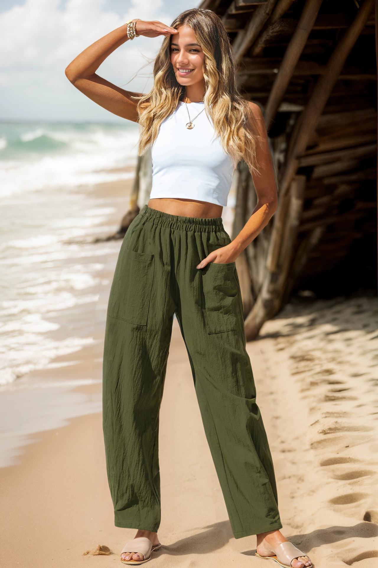 LIUBA Linen Casual Pants Vacation Style