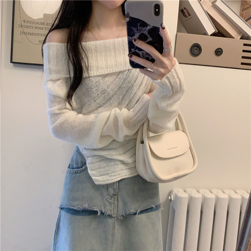 LIUBA Off-shoulder Irregular Sweater