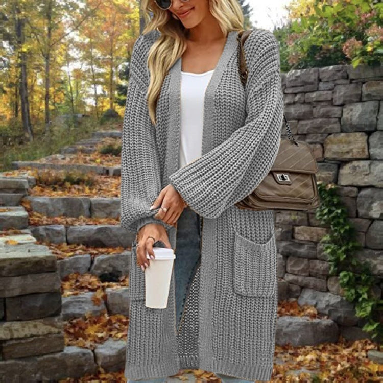 LIUBA Loose Lantern Sleeve Sweater Cardigan