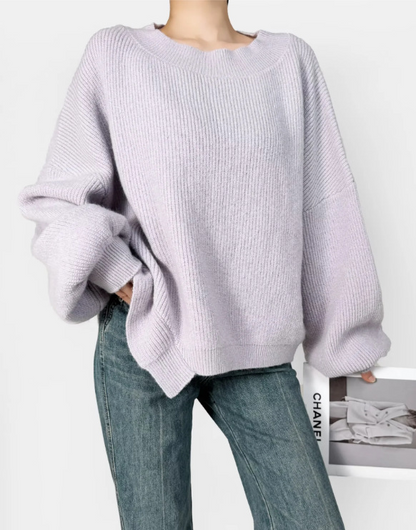 LIUBA Leisure Slant-shoulder Loose Sweater