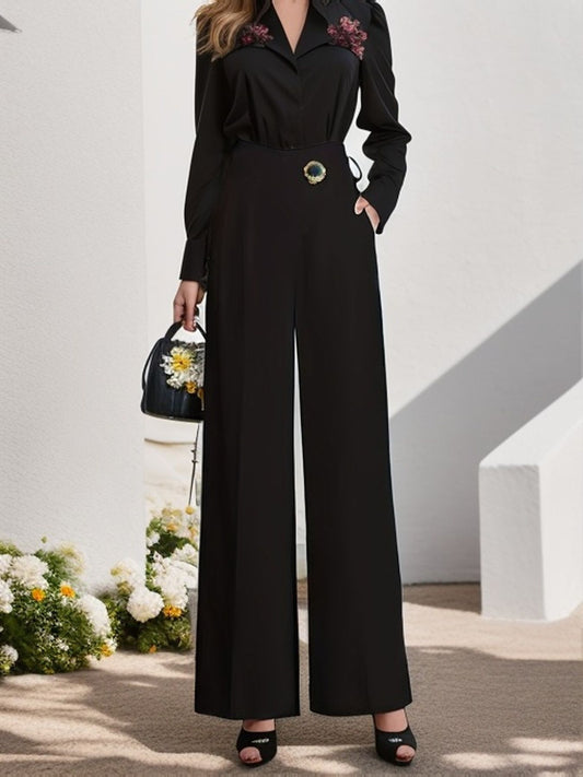 LIUBA High Waist Drooping Wide Leg Pants