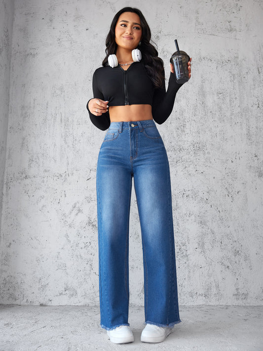 LIUBA Straight Wide-leg Jeans