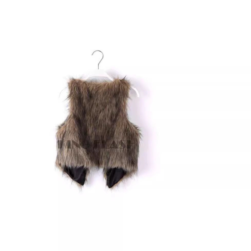 Artificial Fur Fox Vest