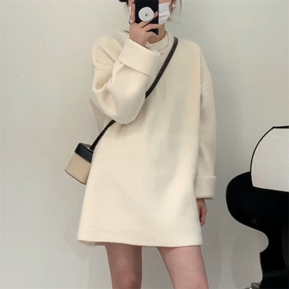 Medium Length Loose Thick Pullover Soft