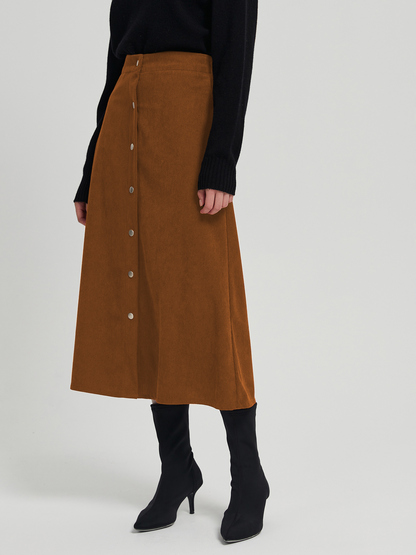 LIUBA Corduroy Skirt High Waist