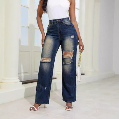 LIUBA High Waist Ripped Jeans Slim Fit