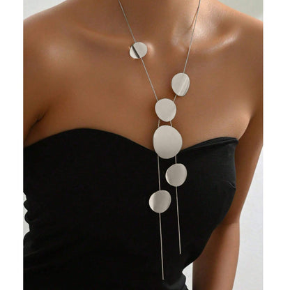 LIUBA Long Trendy Grace Wafer Hollow Necklace