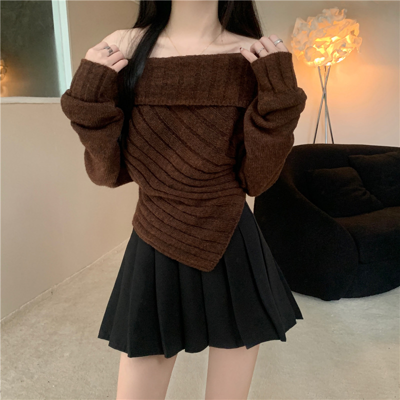 LIUBA Off-shoulder Irregular Sweater