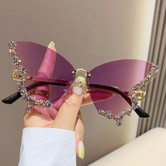 Diamond Butterfly Sunglasses Vintage