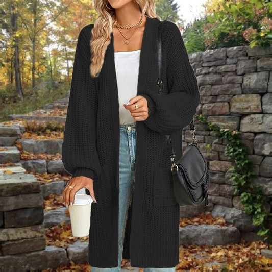 LIUBA Loose Lantern Sleeve Sweater Cardigan