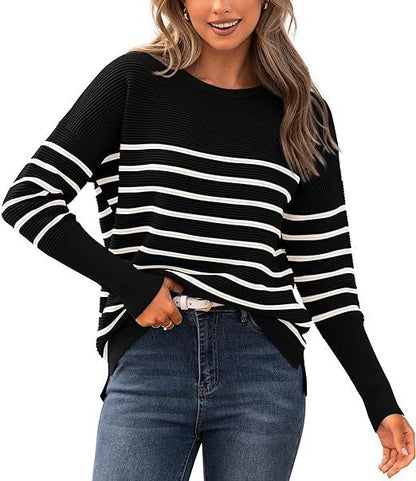 LIUBA Casual Striped Round Neck pullover