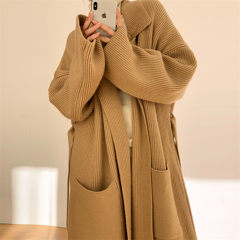 LIUBA Long Thickened Loose Knitted Cardigan