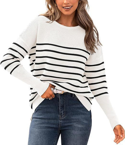 LIUBA Casual Striped Round Neck pullover