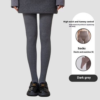 High Waist Leggings With Sock Warm and Thin