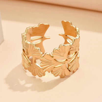 LIUBA High-grade Ginkgo Leaf Open Ring