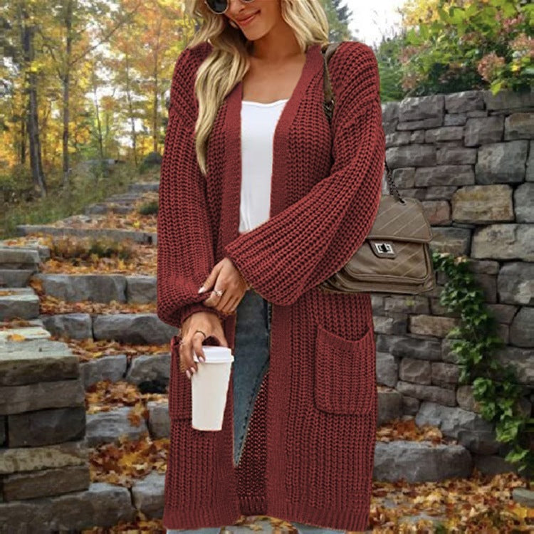 LIUBA Loose Lantern Sleeve Sweater Cardigan