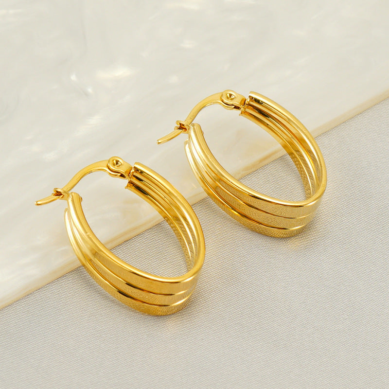 LIUBA Gold Pigment Ring Delicate Earrings