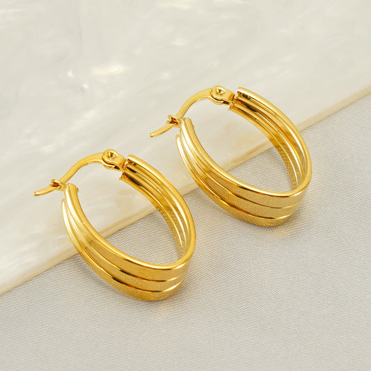 LIUBA Gold Pigment Ring Delicate Earrings